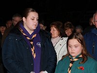 Battles Over 2  Katie and Freya from Brickhill Scouts reading 'Tribute to the Millions'